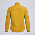 Back view of the orange men's lightweight windproof cycling jacket with reflective detail.