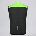 Back view of Przewalski men’s neon green cycling vest with full breathable black mesh panel
