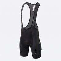 Men’s MTB Racing Bib Shorts PRO showing mesh back panel, wide straps, and side pocket design