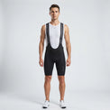 Men’s MTB Racing Bib Shorts PRO front view with wide straps and compression fit for MTB and gravel riding