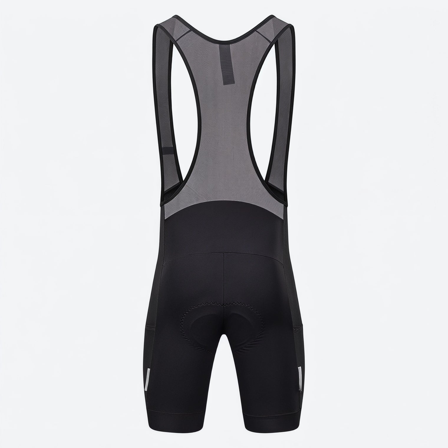 Men’s MTB Racing Bib Shorts PRO rear full view with mesh back, wide straps, and ergonomic chamois placement