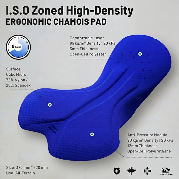 Przewalski racing bib shorts with ergonomic zoned chamois built for sustained competitive cycling performance