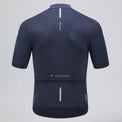 Przewalski men's short sleeve cycling jersey back view with rear pockets and visibility details